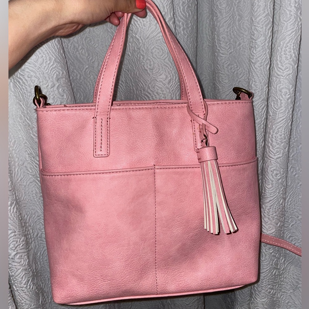 Sonoma Pink Crossbody Bag with Tassel